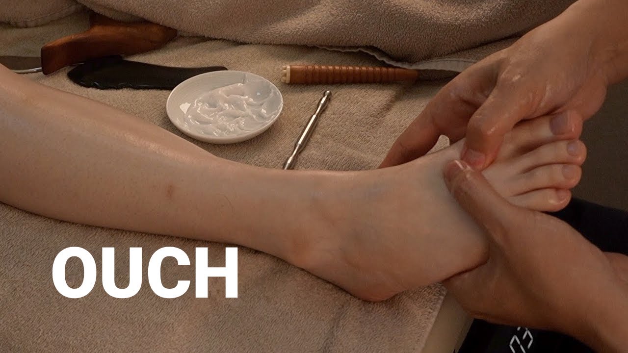 痛がる足つぼ | MS. OUCHの叫び [側面/ふくらはぎ/甲] | 30代女性【音量注意】