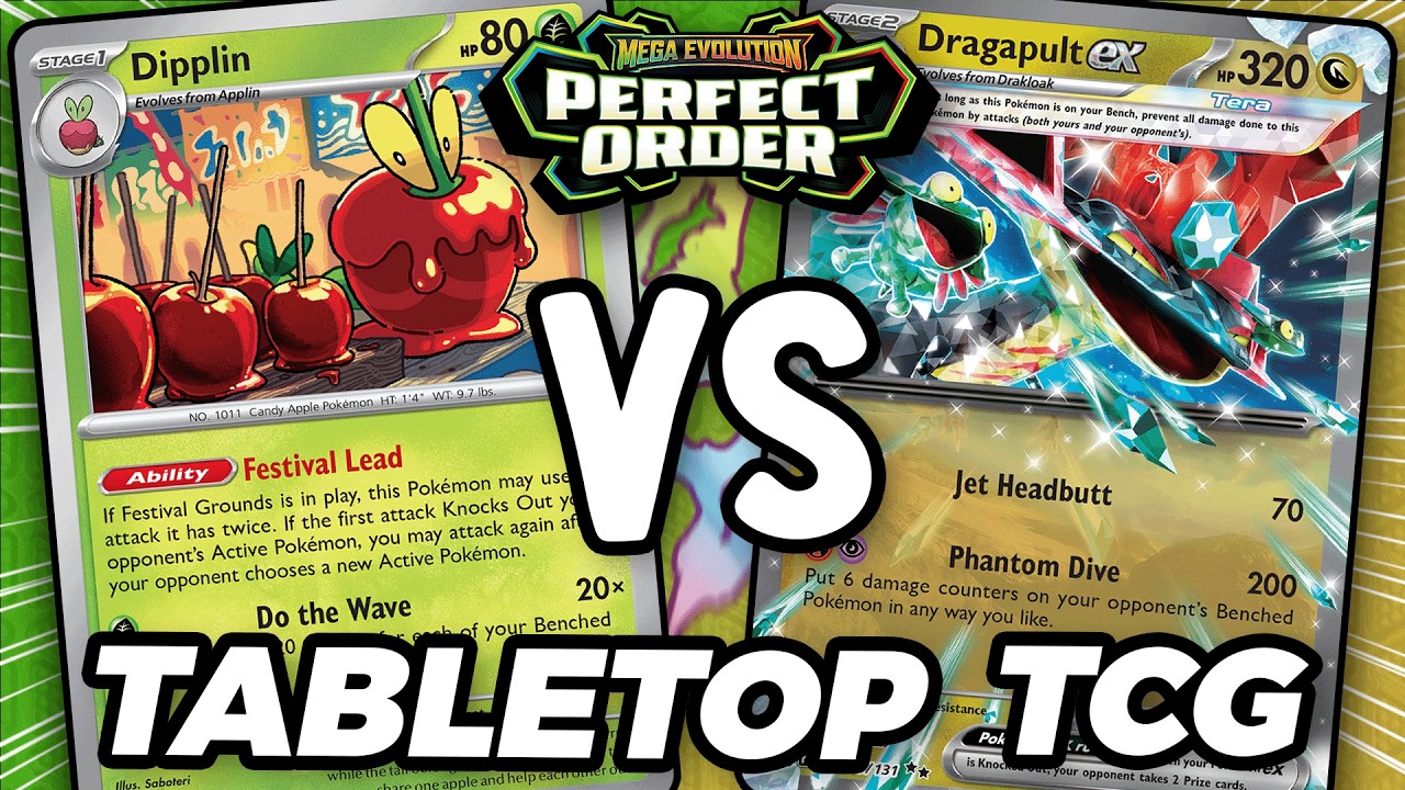 Сможет ли Festival Lead победить Dragapult ex в этом матче Pokemon TCG Tabletop?!