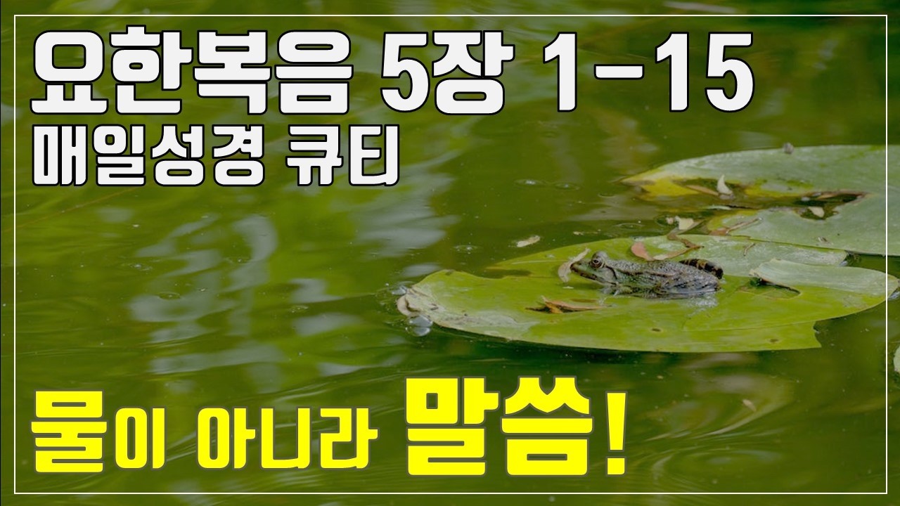 「매일성경큐티」2월 13일 (금) 요한복음 5장 1-15 