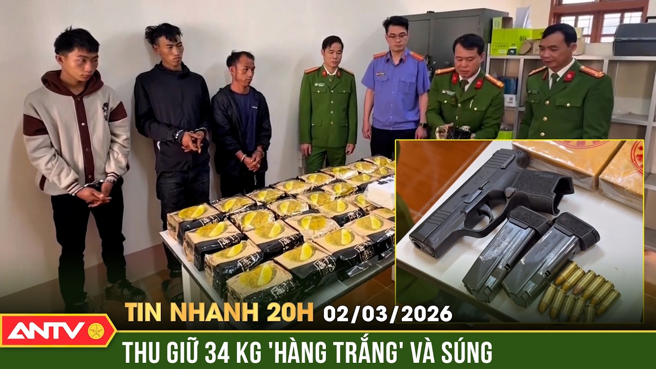 Tin nhanh 20h ngày 2/3: Bắt 3 đối tượng vận chuyển 34kg ma túy đá ở Sơn La | ANTV
