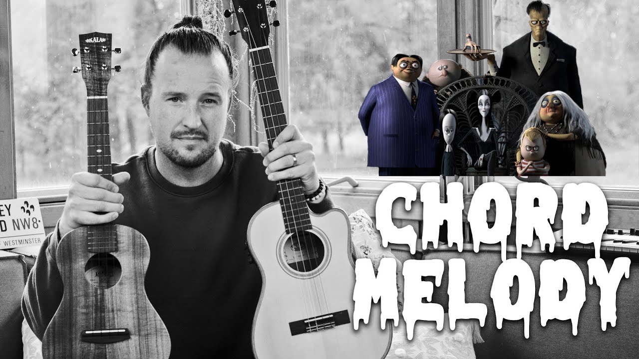 Addams Family Theme | Standard and Baritone Ukulele Chord Melody Tutorial