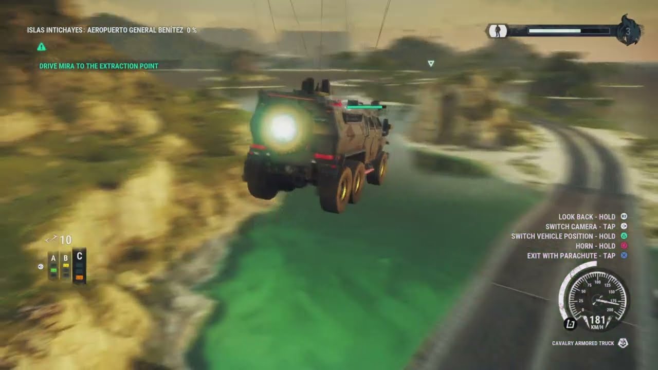 Just Cause 4: Driving Mira to the extraction point in style