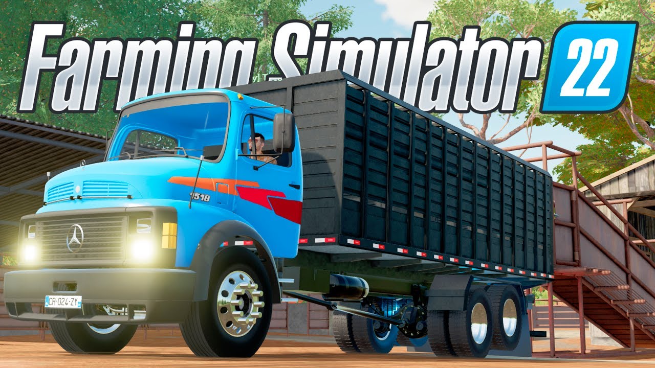 MERCEDES-BENZ 1518 TRANSPORTANDO GADO | Os Guri | Farming Simulator 22 - EP 55