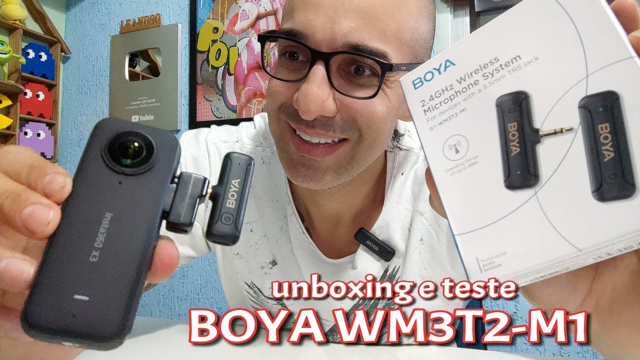 Microfone wireless Boya wm3t2-m1 testei na insta360 X3