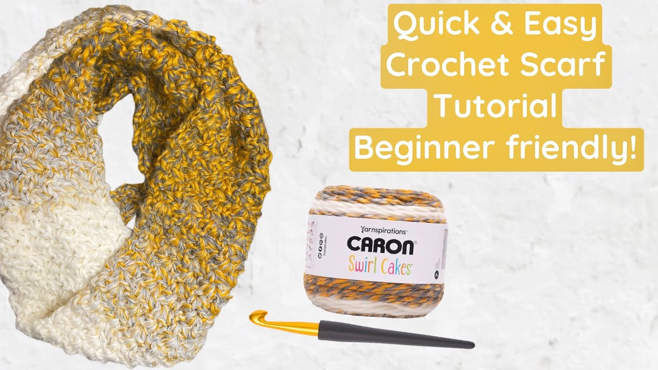 How to Crochet A Scarf- Crochet Infinity Scarf Tutorial for Beginners- How to Crochet for Beginners