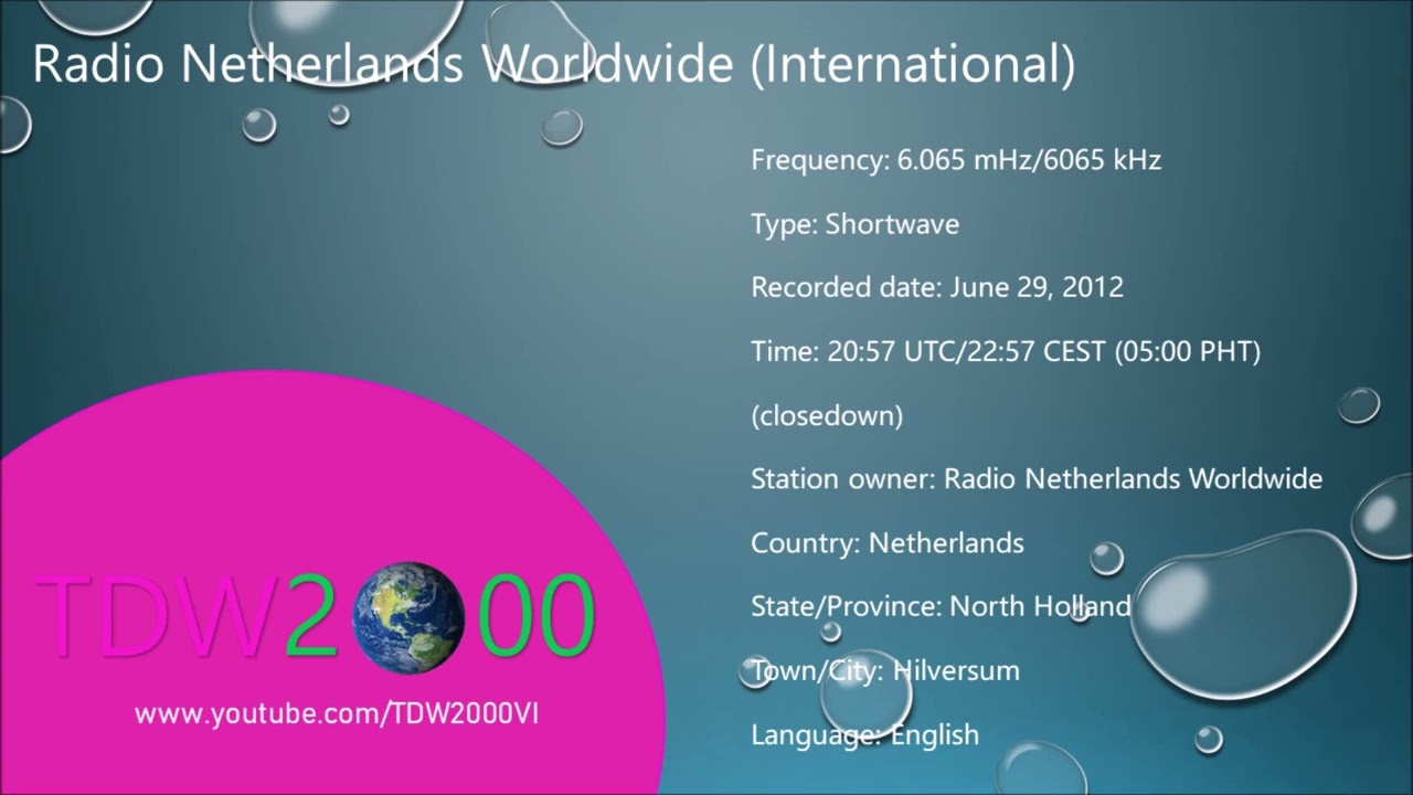 Radio Netherlands Worldwide - Final sign-off of English-language Shortwave broadcast (June 29, 2012)