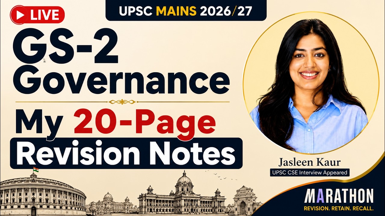 GS 2 - Governance | UPSC Mains 2026 | Jasleen Kaur