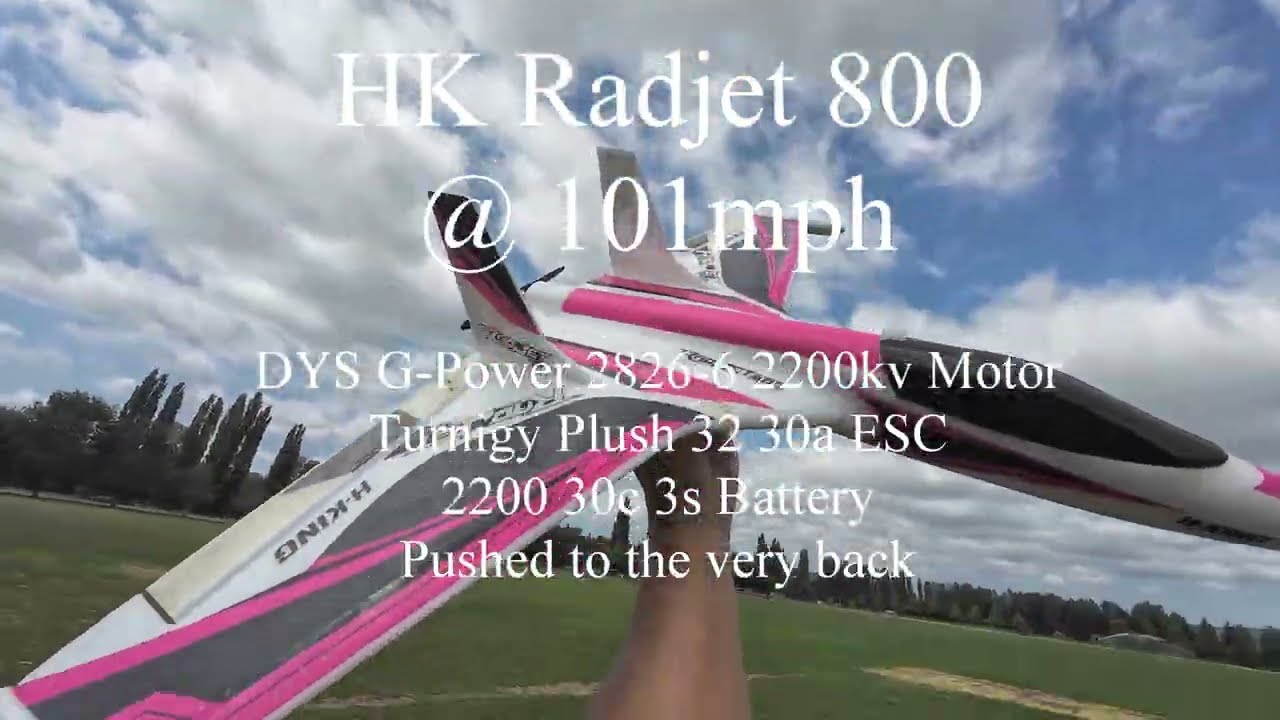 Fast Hobby King Radjet 800 that clocked at 101mph