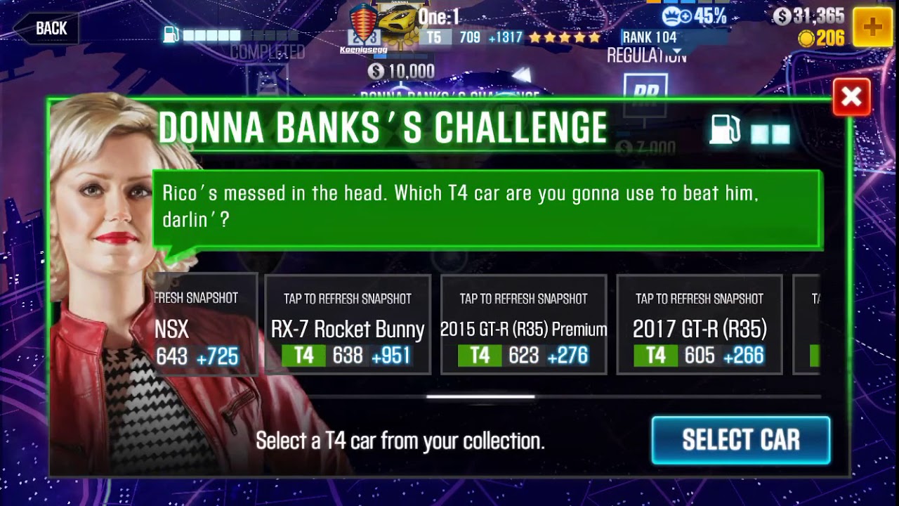 CSR Racing 2 - Tempest 3 Tier 4 - Beat the Donna Bank's and win Ferrari F50