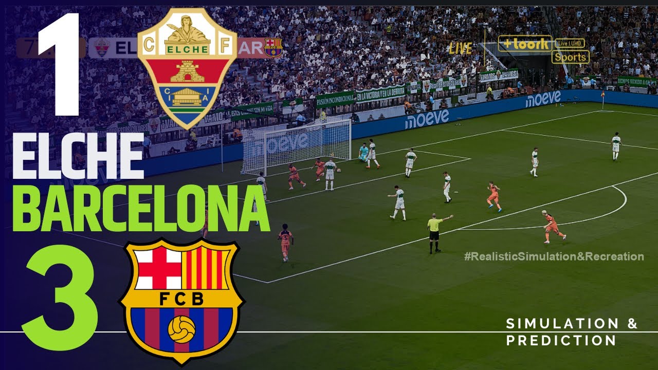 ELCHE  vs. BARCELONA 🔴 | LALIGA 2025-2026 | Full Match Simulation/Recreation