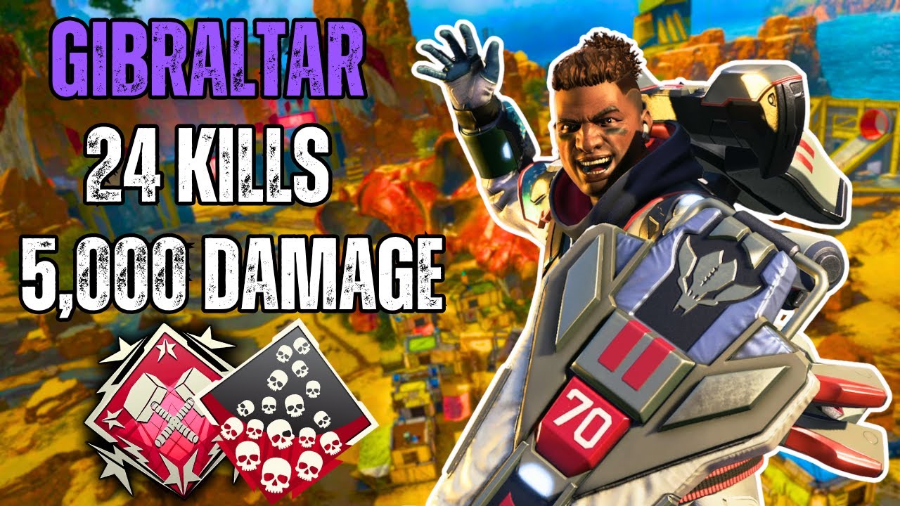INSANE GIBRALTAR 24 KILLS AND 5,600 DAMAGE IN ONE GAME | Apex Legends Season 26