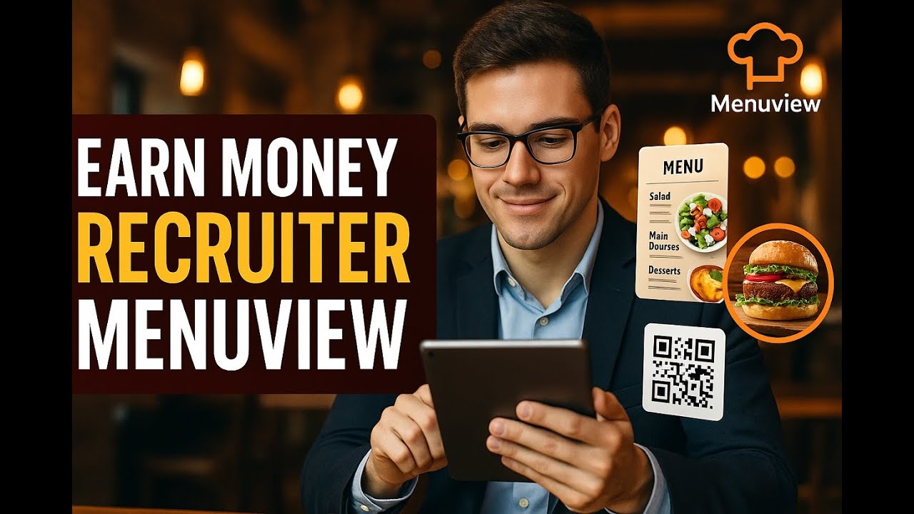 How to earn money as a MENUVIEW Recruiter | Digital menus for restaurants