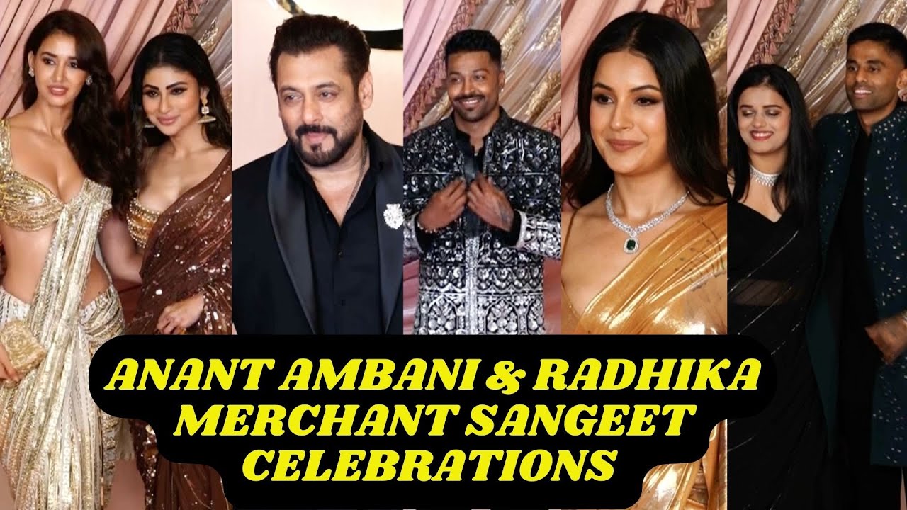 Salman Khan, SuryaKumar Yadav, Hardik Pandya, Shehnaaz & Stars at Anant Radhika Sangeet Celebrations