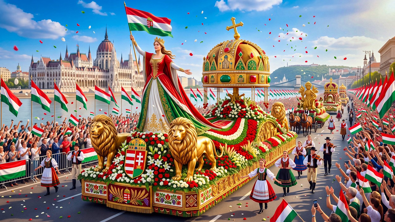 🇭🇺 Hungary Independence Day Flower Parade 2026 🌺 Giant Floral Floats & Grand Cultural Celebration