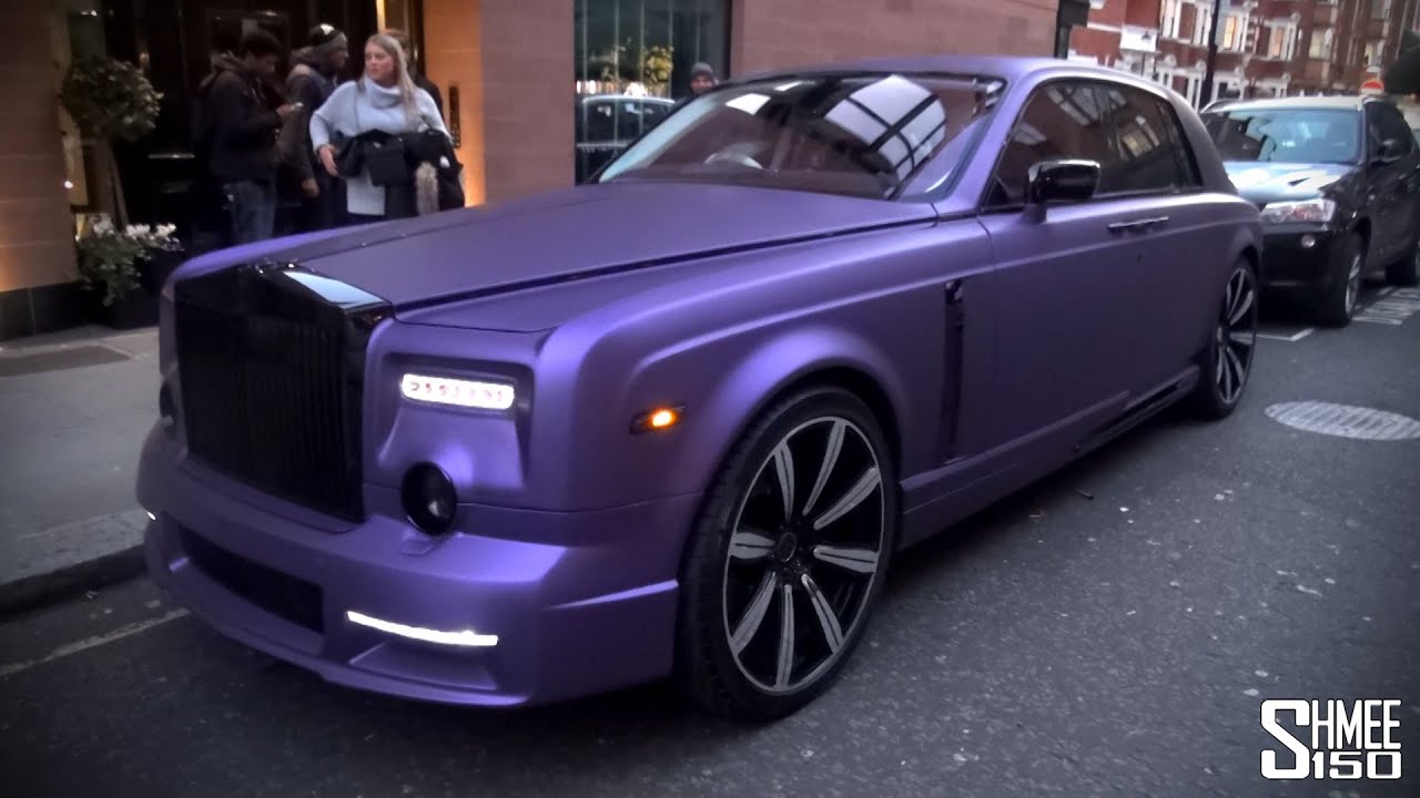 Purple Mansory Rolls-Royce Phantom in London