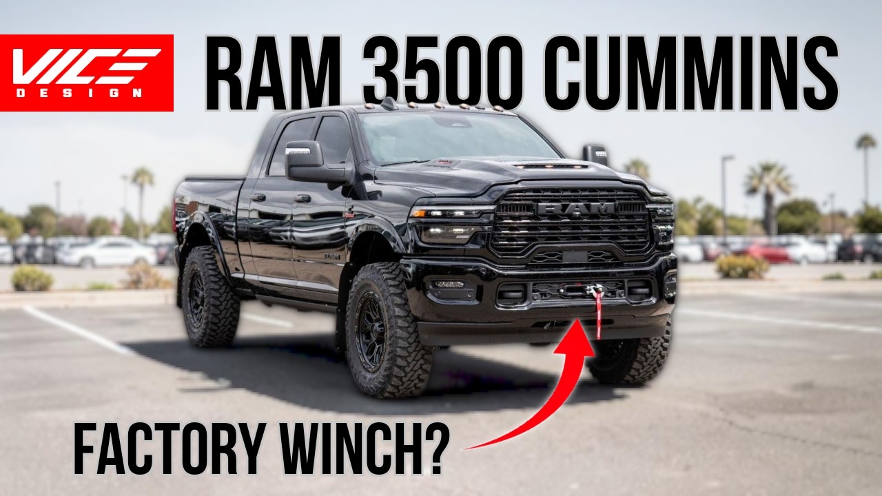 Лебедка RAM 6.7L Cummins HIDDEN, 2019-2025 RAM 3500, обзор установки