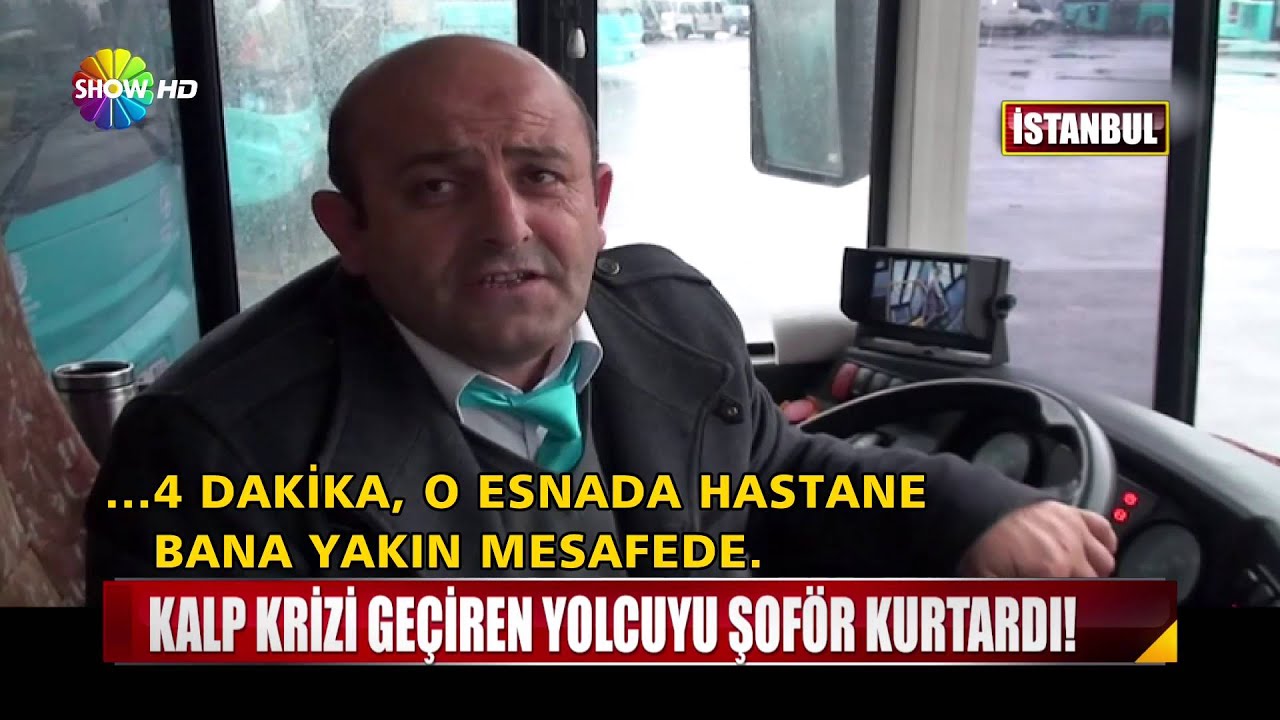 Kalp krizi geçiren yolcuyu şoför kurtardı!