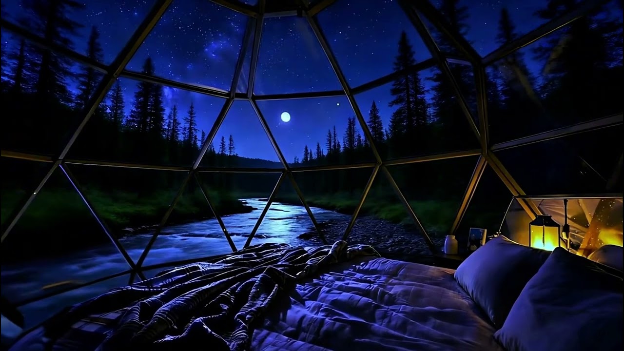 Forest River Sleep, Fall Asleep in 3 Minutes • Flowing Water & Soft Piano, Deep Relaxation (No Ads)