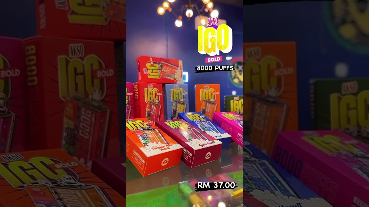 ⚡️ AKSO IGO ⚡️ 8000 PUFFS ⚡️ RM 37.00⚡️