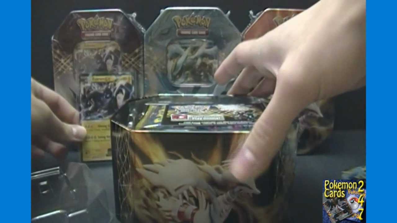 Opening a Pokemon Black & White Collectible Zekrom EX Tin with 4 Packs