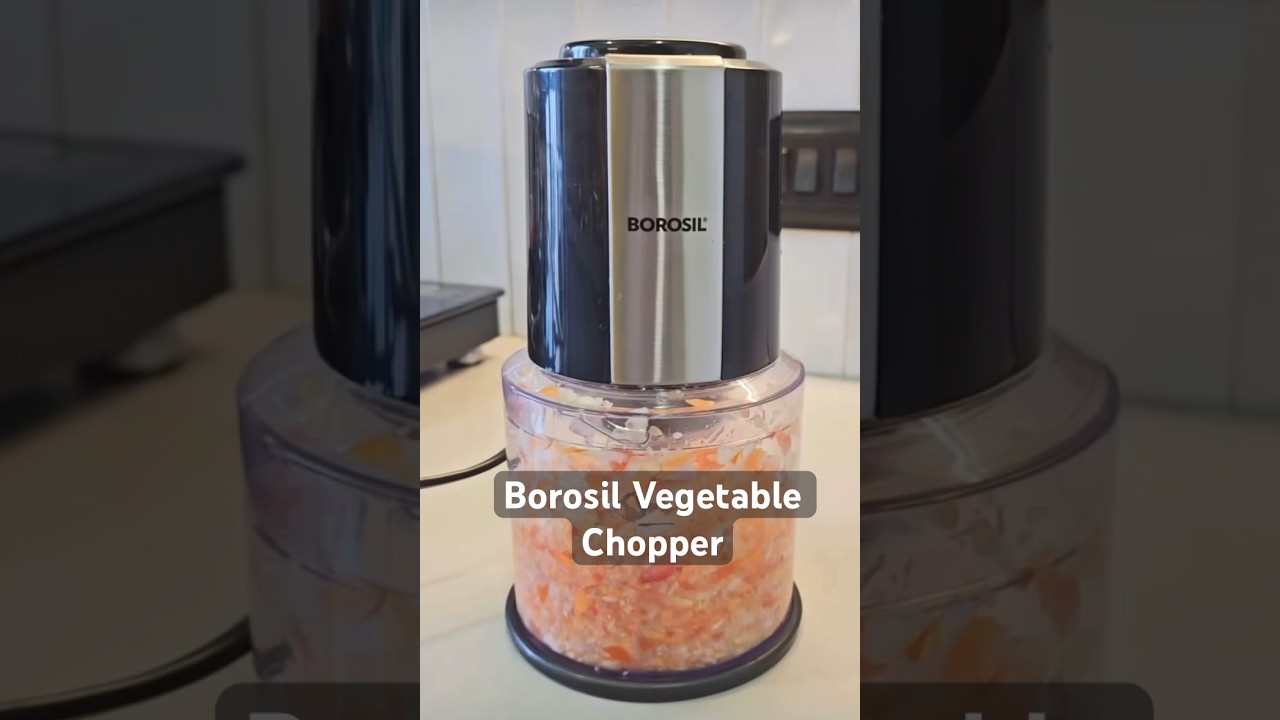 Borosil Chef Delite 300W Electric Chopper,Twin Blade,600ml Bowl#vegetable chopper cutter#kitchenmart