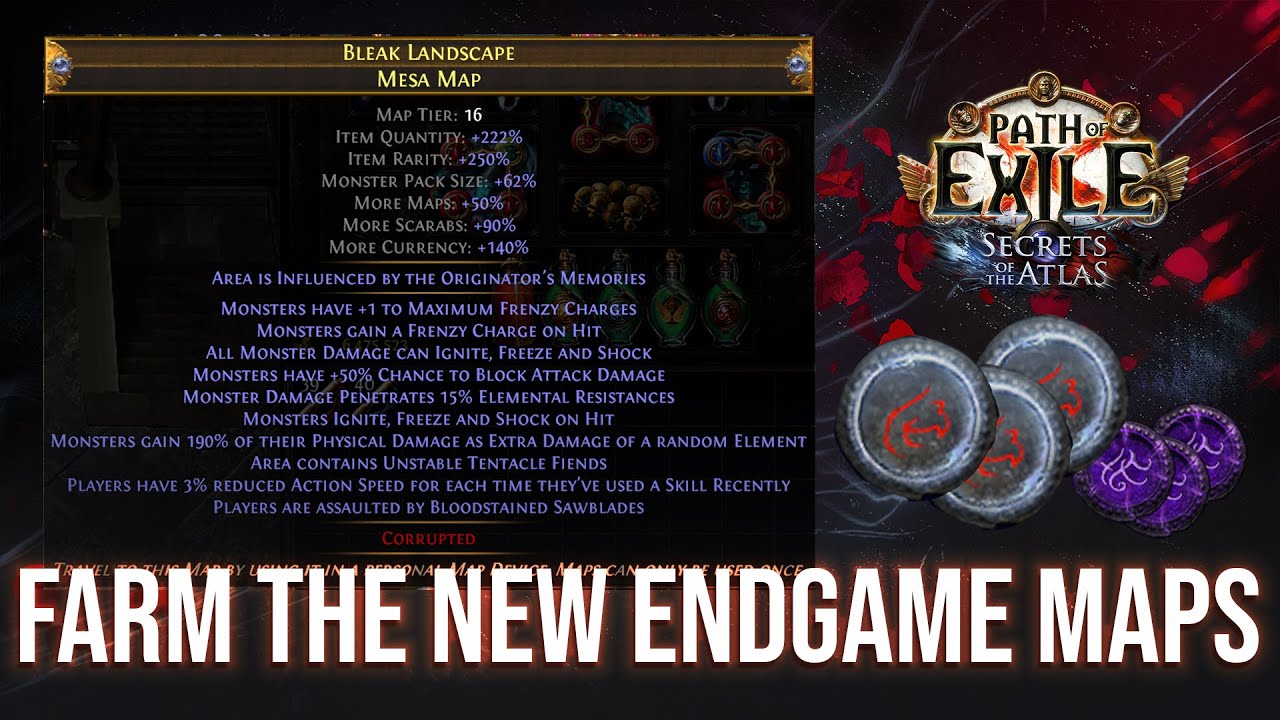 Poe 3 26 Endgame Map farming T17 and T16 5 8mods