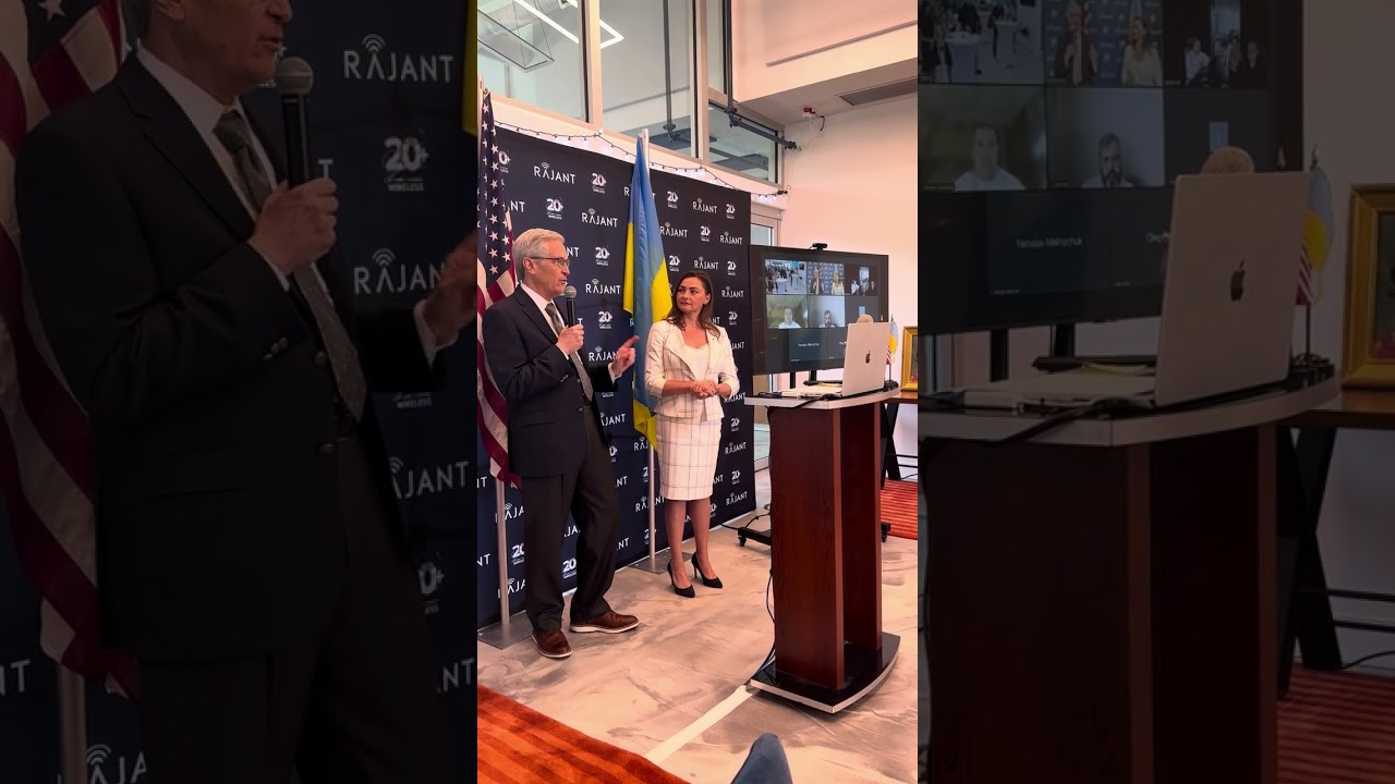 Robert Schena with Honorary General Consul of Ukraine in Philadelphia, Iryna Mazur, at Rajant