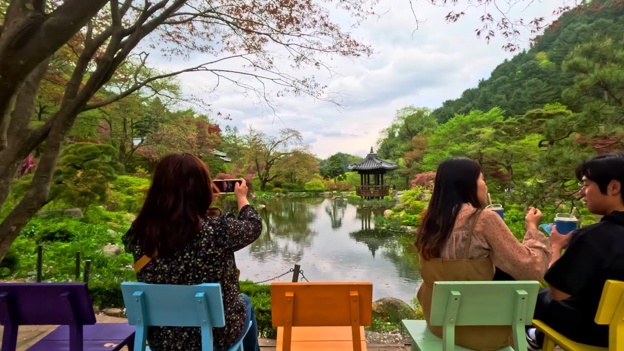 The Garden of Morning Calm Walking Tour in 2024 Spring | Korea Travel Guide [4K HDR 60FPS]