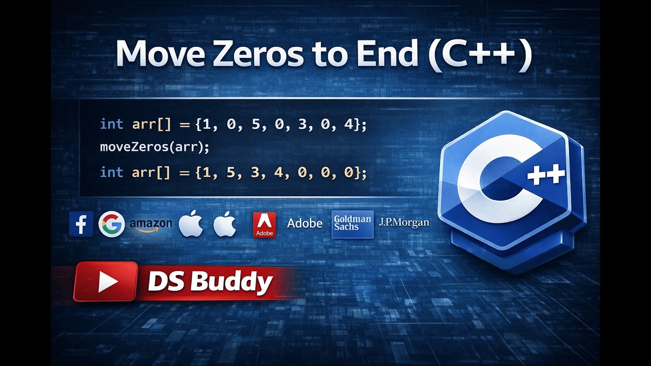 Move zeros to the end using C++ | Two Pointer Approach