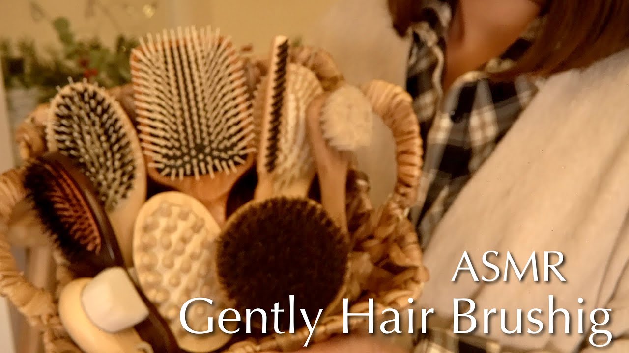 [ASMR] Soothing Hair Brushing with Natural Brushes  | No Talking