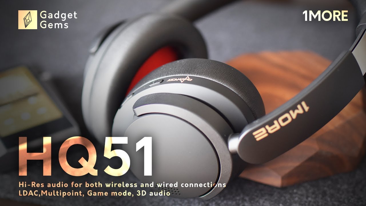 The 1MORE HQ51 offers 100-hour battery, Hi-Res audio, and LDAC, with great noise cancellation!