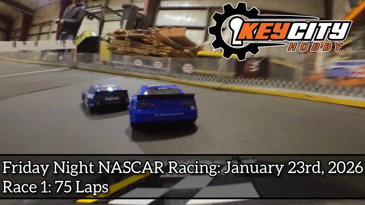 Key City Hobby - Friday Night NASCAR Racing - Race 1: 75 Laps - January 23rd, 2026