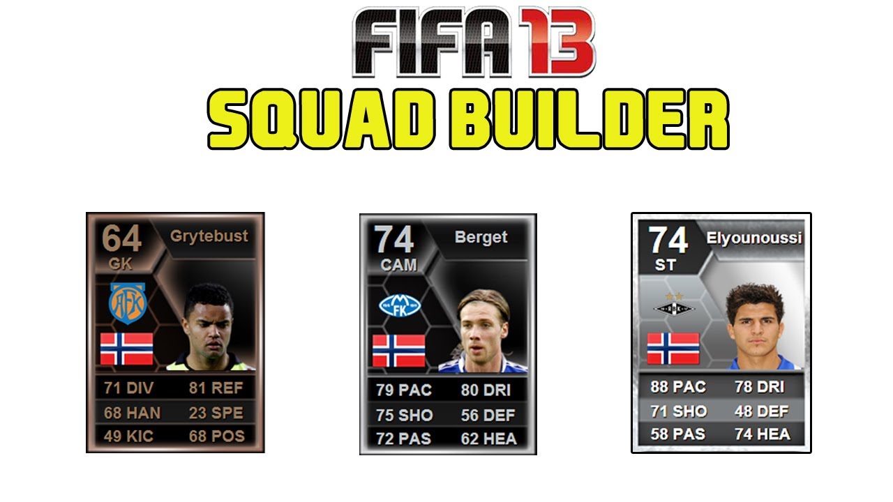 FIFA 13 Ultimate Team - Squad Builder - NORWAY