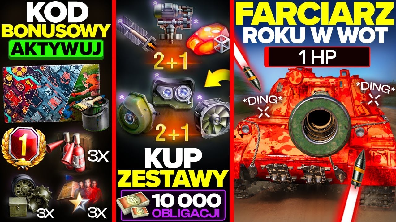 AKTYWUJ KOD BONUSOWY! NOWE PAKIETY za OBLIGACJE i NAJWIĘKSZY FARCIARZ W WOT
