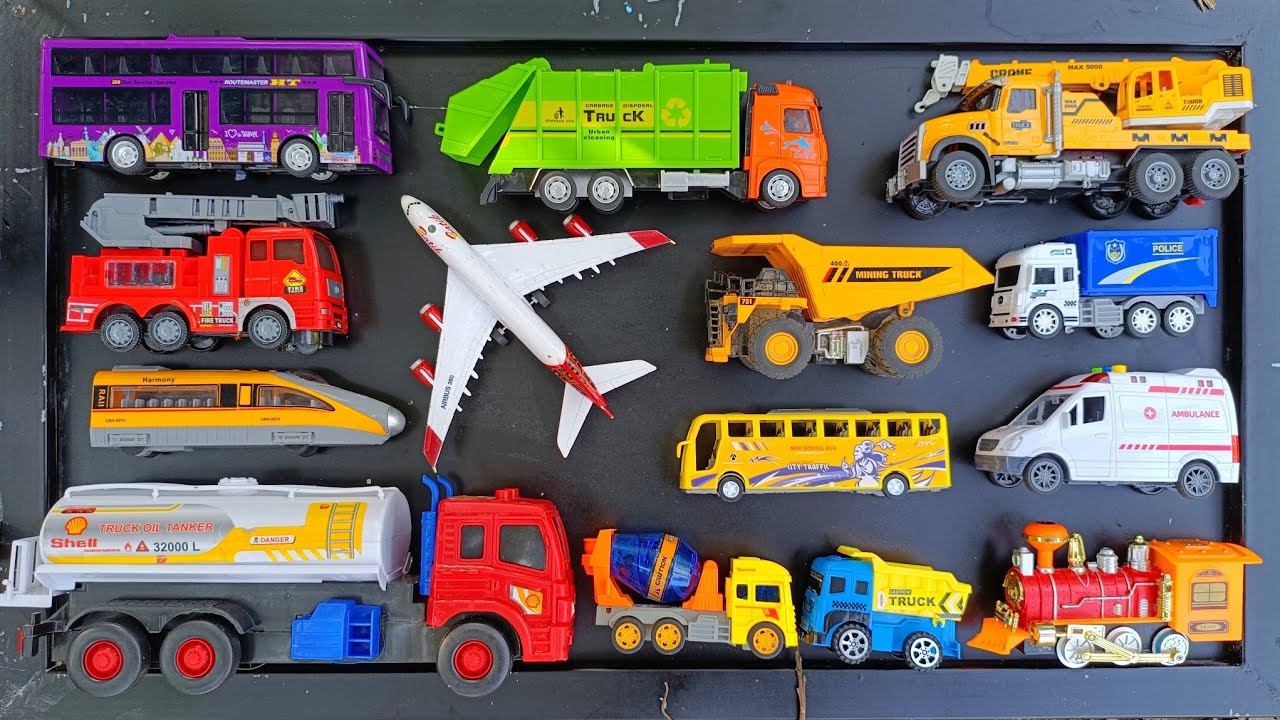 Car toys,Truk molen, truk sampah, truk pemadam, truk box, kereta api, pesawat, excavator, ambulans