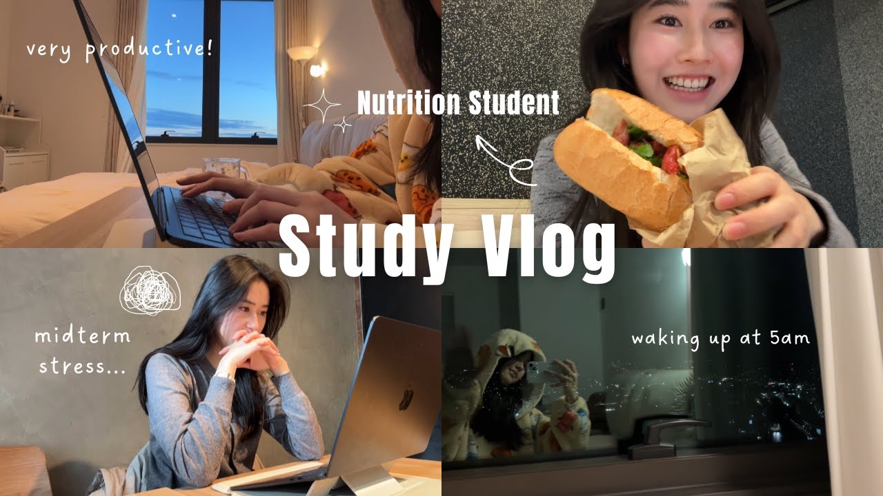 MIDTERMS, 6AM Productive Mornings & Stormy Days 🌧📖 | Week in my life as a Nutrition Students