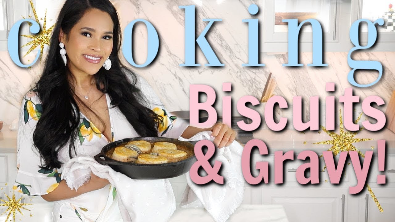 Making My Husband's Favorite Breakfast ! Skillet Biscuits & Gravy