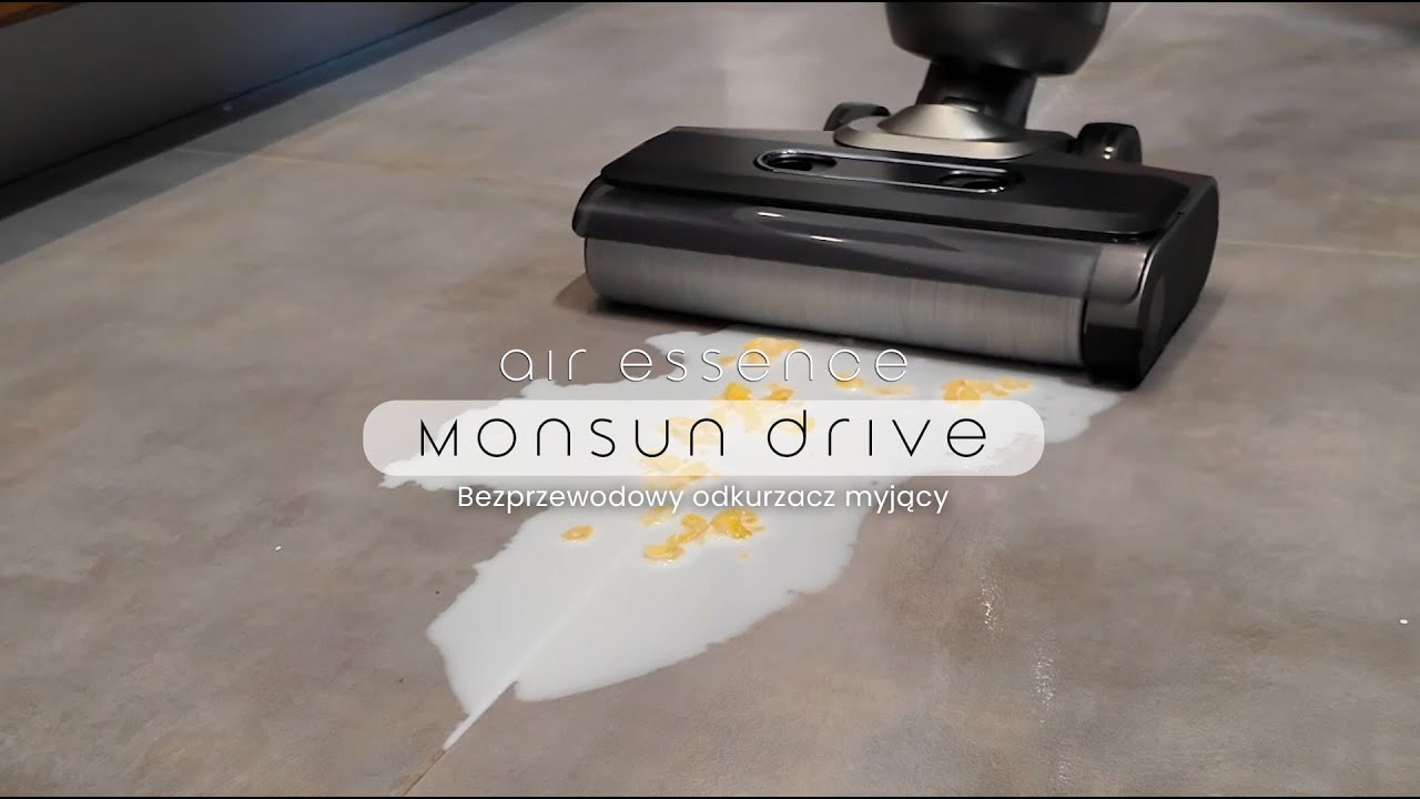 Air Essence Monsun Drive bezprzewodowy, stojący, myjący odkurzacz z automatycznym napędem
