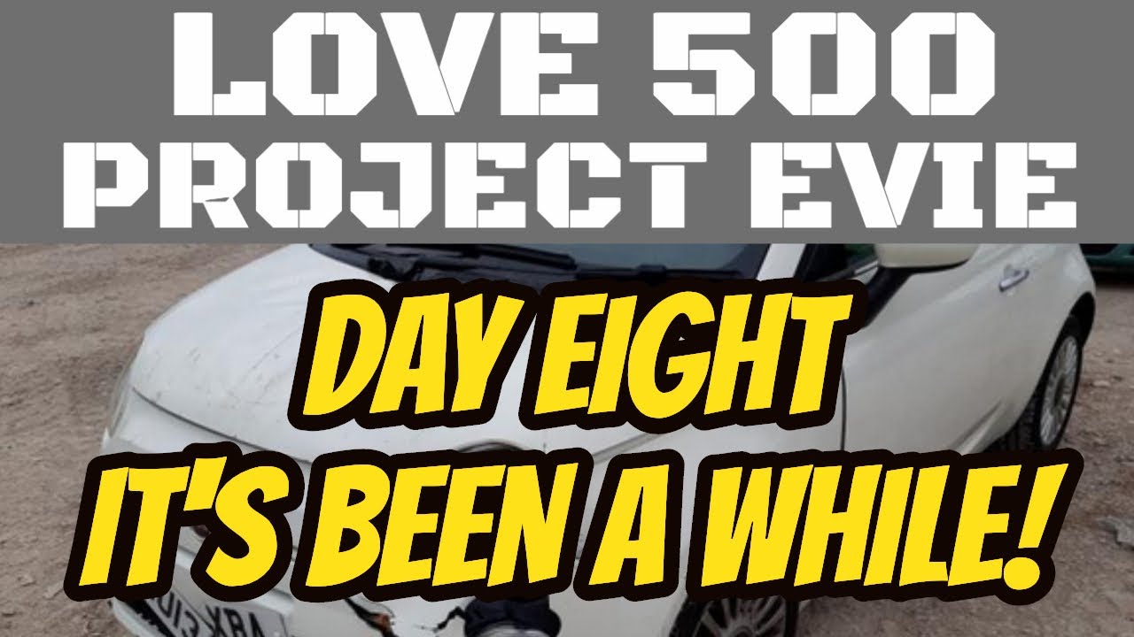 Project Evie Day 8 - It's been a while. MoT Day . Copart Cat S Crashed Fiat 500 Lounge.