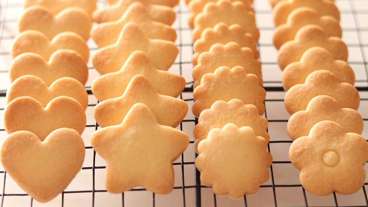 【材料４つだけ！】サックサク♡簡単クッキーの作り方／Cookies Recipe
