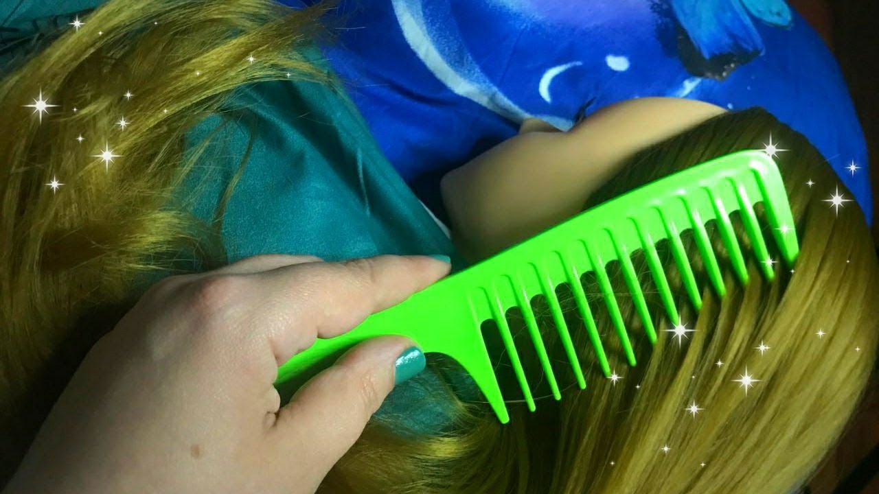 АСМР РАСЧЕСЫВАНИЕ И ПЕРЕБИРИНИЕ ВОЛОС😴 МАССАЖ ГОЛОВЫ💆‍♀️ASMR Липкий шепот