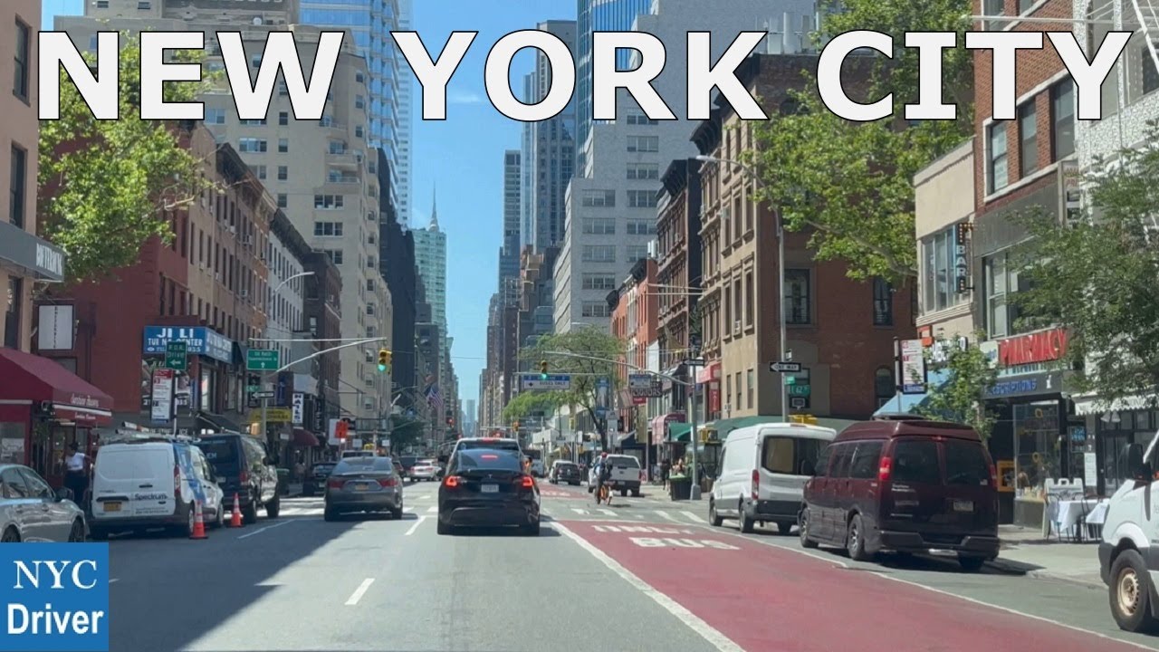 New York City | 4K Driving in 3rd Ave & Lexington Ave, Manhattan, NYC