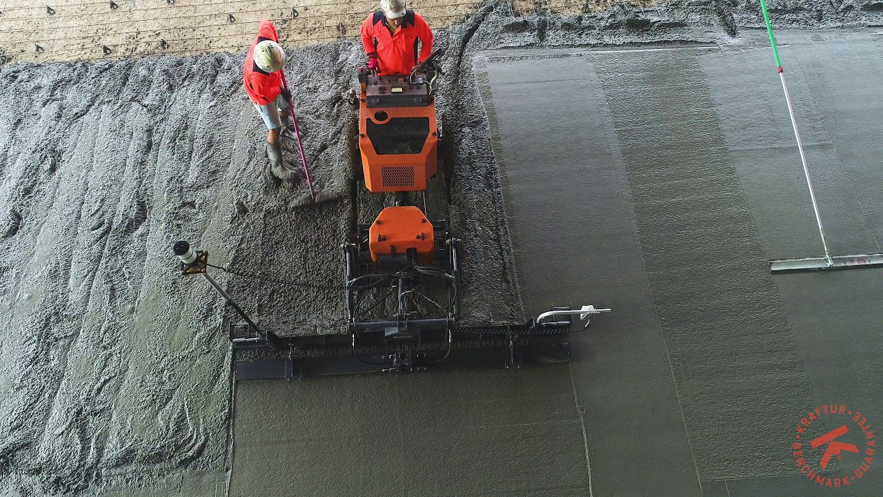 Somero laser screed S485 with 3D profiler system by Kraftur®