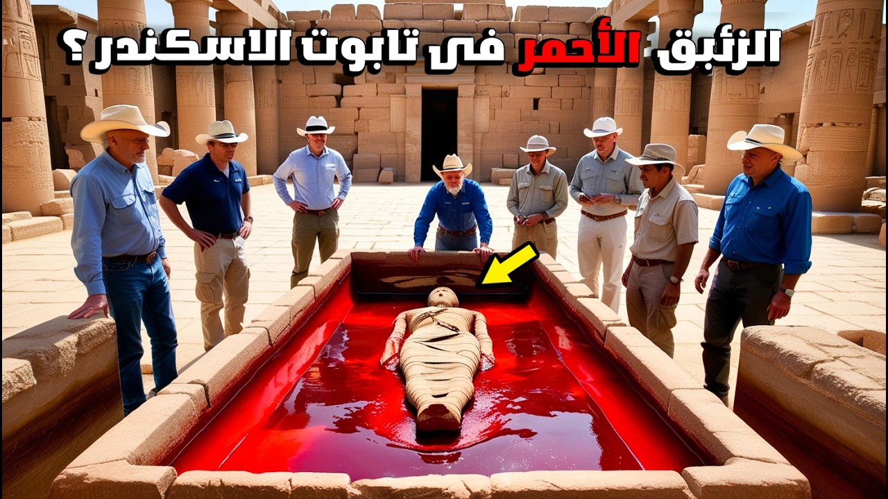 اكتشفوا تابوت الاسكندر الاكبر غارق في الزئبق الاحمر !! ولماذا شرب منه الجميع ؟