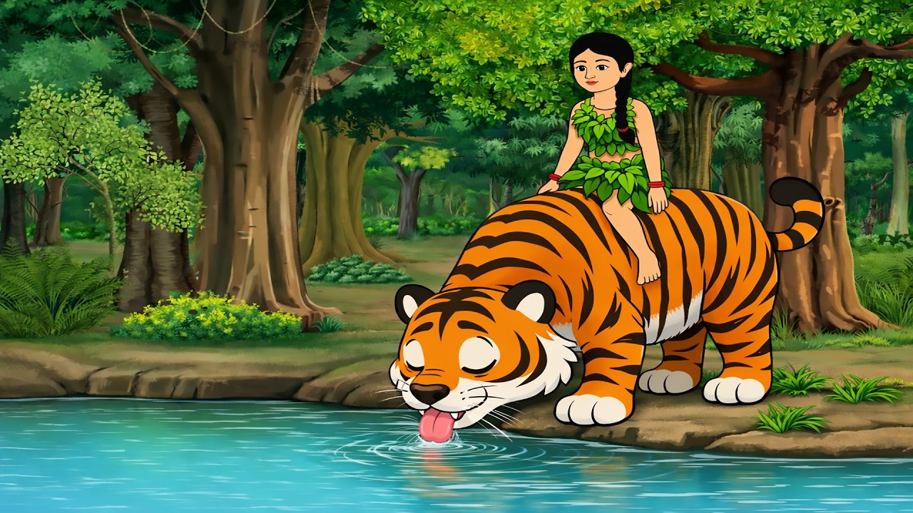 জঙলের মেয়ে লতা,,Bengali Moral Stories Cartoon। Bangla Golpo। Thakumar Jhuli।