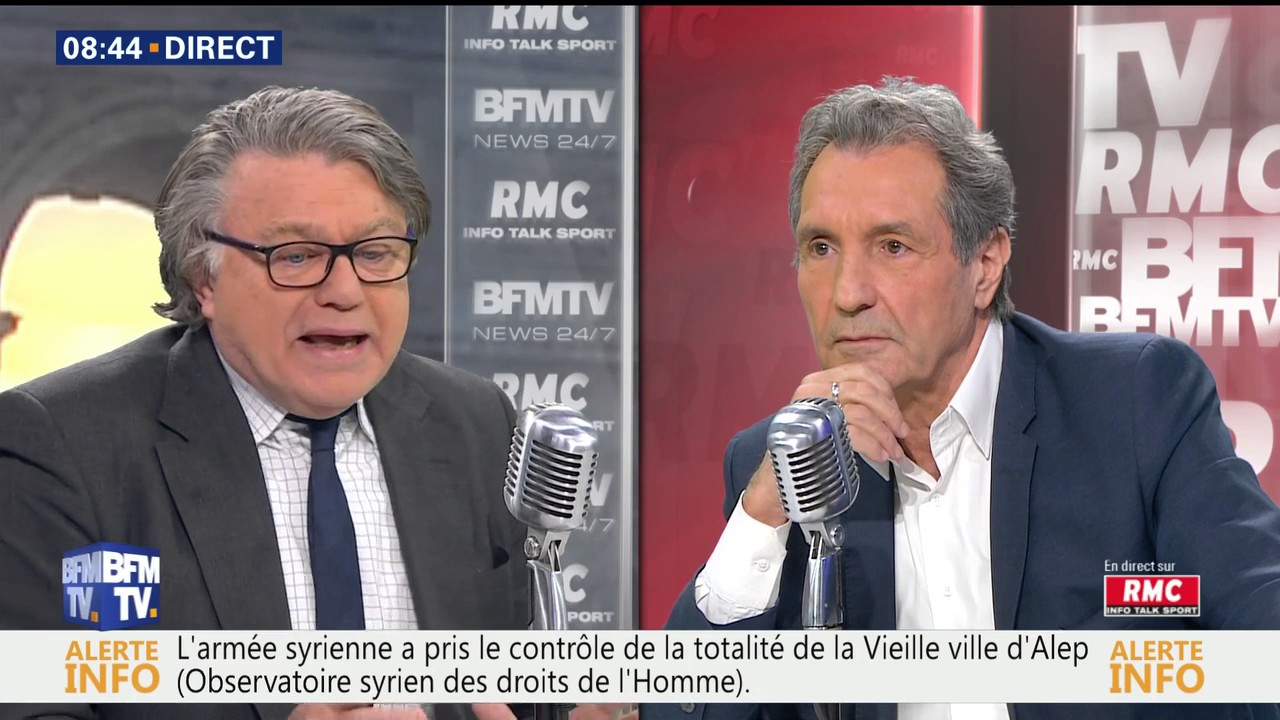 Gilbert Collard face &agrave; JeanJacques Bourdin en direct