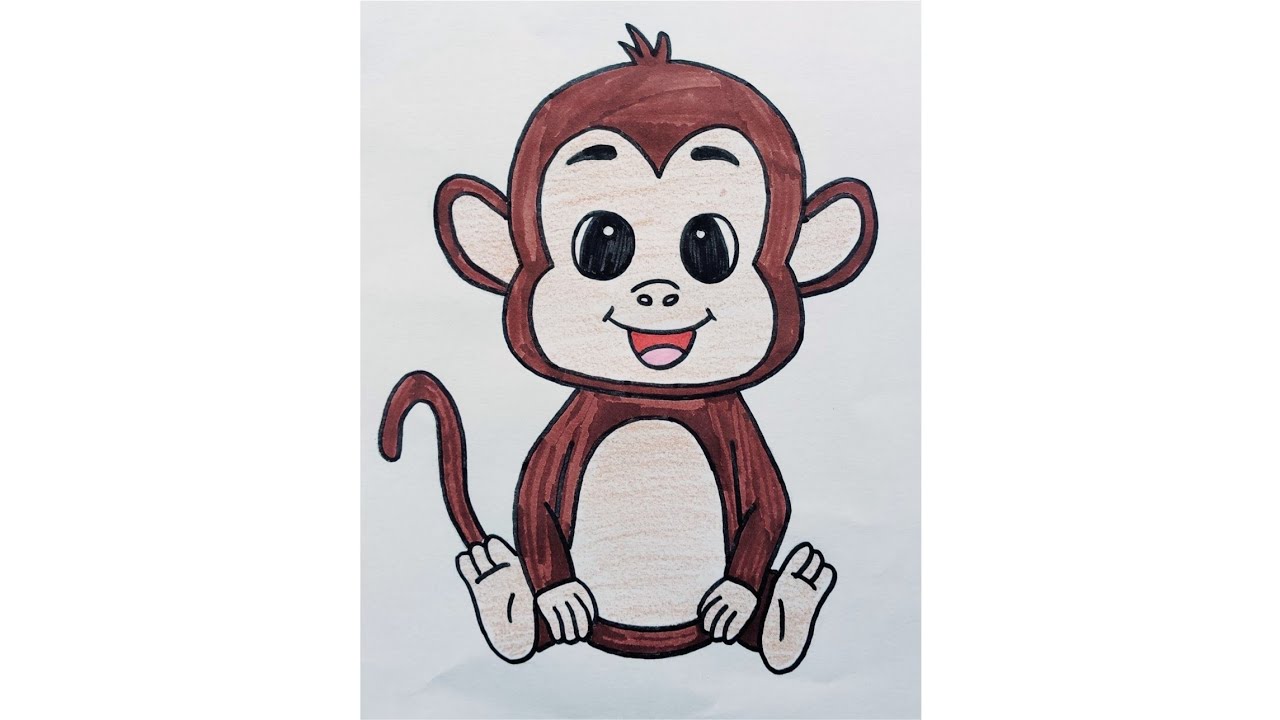 Easy Drawing of a Monkey || Learn How to Draw a Monkey || Kids Drawing ||