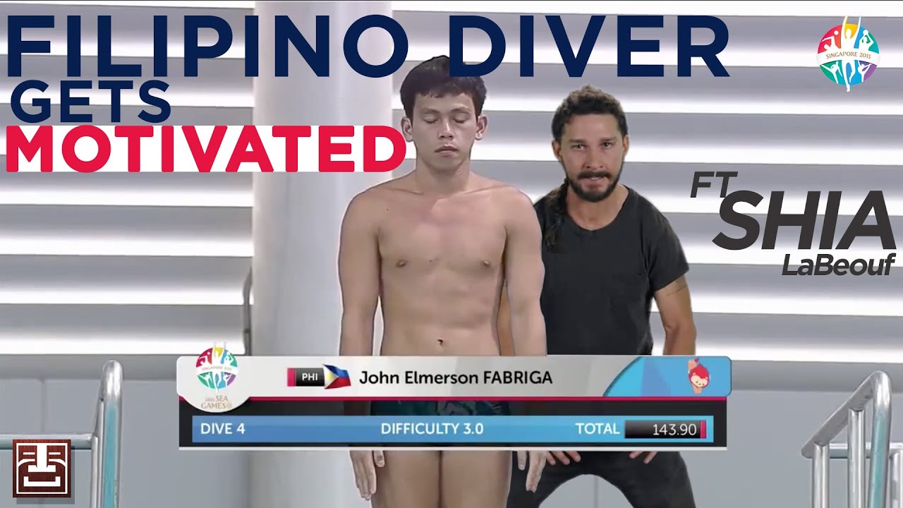 Filipino Diver Gets Motivated by Shia LaBeouf - 2015