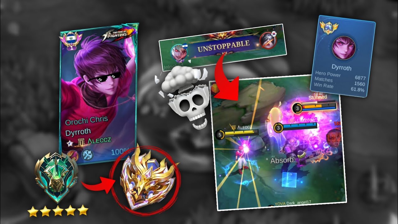 ¡CUANDO un EX-MÍTICO baja a ÉPICO! 🫣🔥 *DYRROTH IMPARABLE * (TOP GLOBAL BUILD) | NO CUT GAMEPLAY