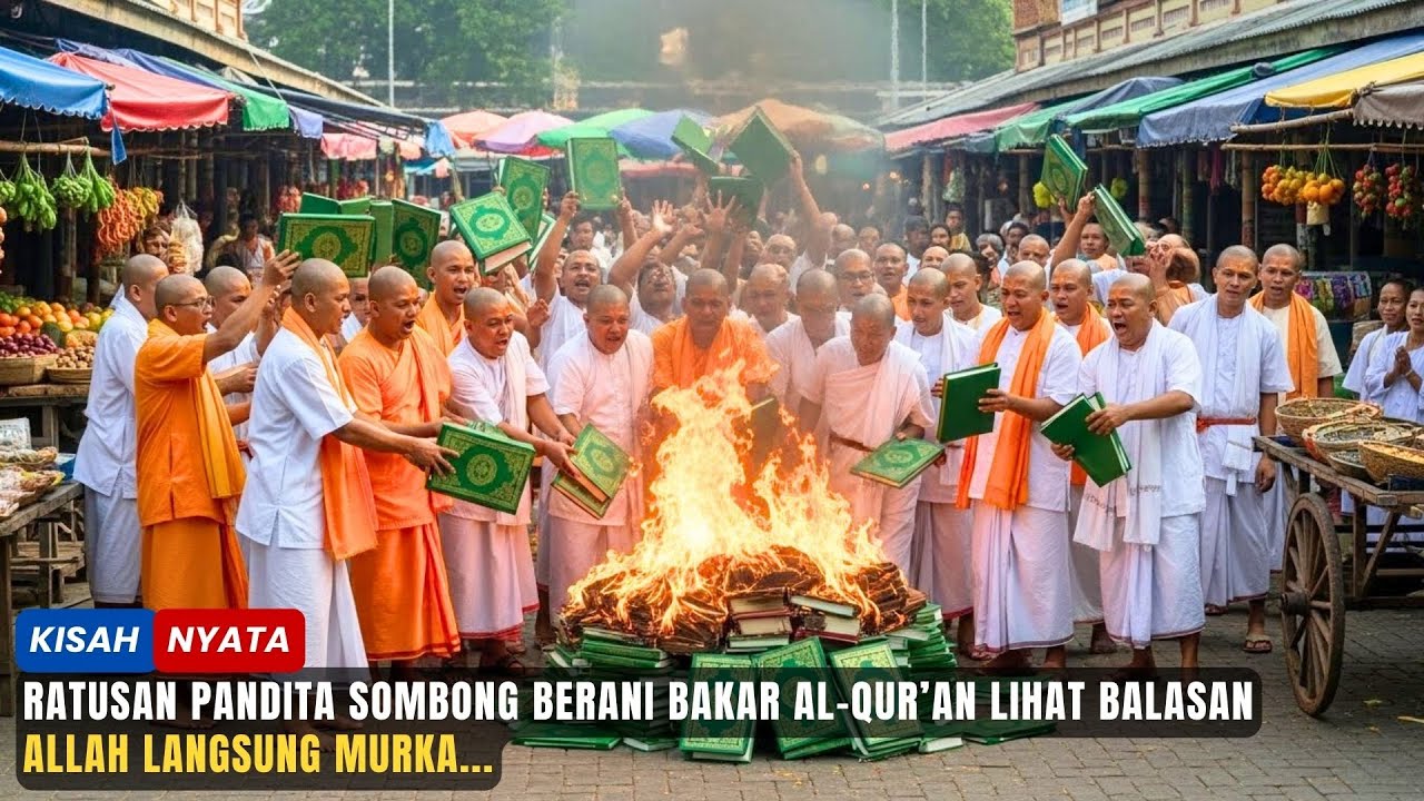 RATUSAN PANDITA SOMBONG BERANI BAKAR AL-QUR’AN, AZAB DATANG TERDUGA...